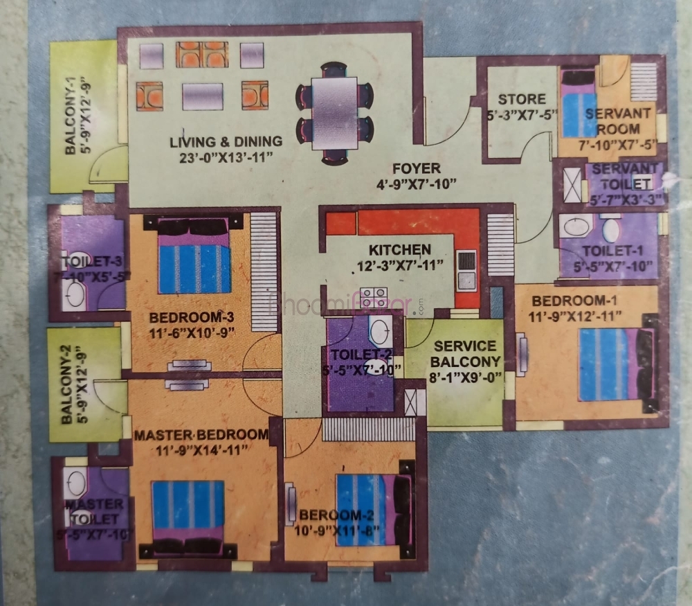 Vatika Gurgaon-21 4 BHK+SR 2408 Sq.ft for Sale